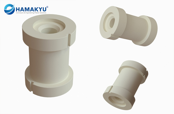 INSULATING FOR INSULATING BLOCK 3/4" BSP PIECE Ø20/66 long.95 MM plan KETRON PEEK 1000 NATURAL (details as per drawing no. F140-11080441)